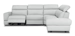 Bianca 3-Piece Power Sectional with Right Facing Chaise - White