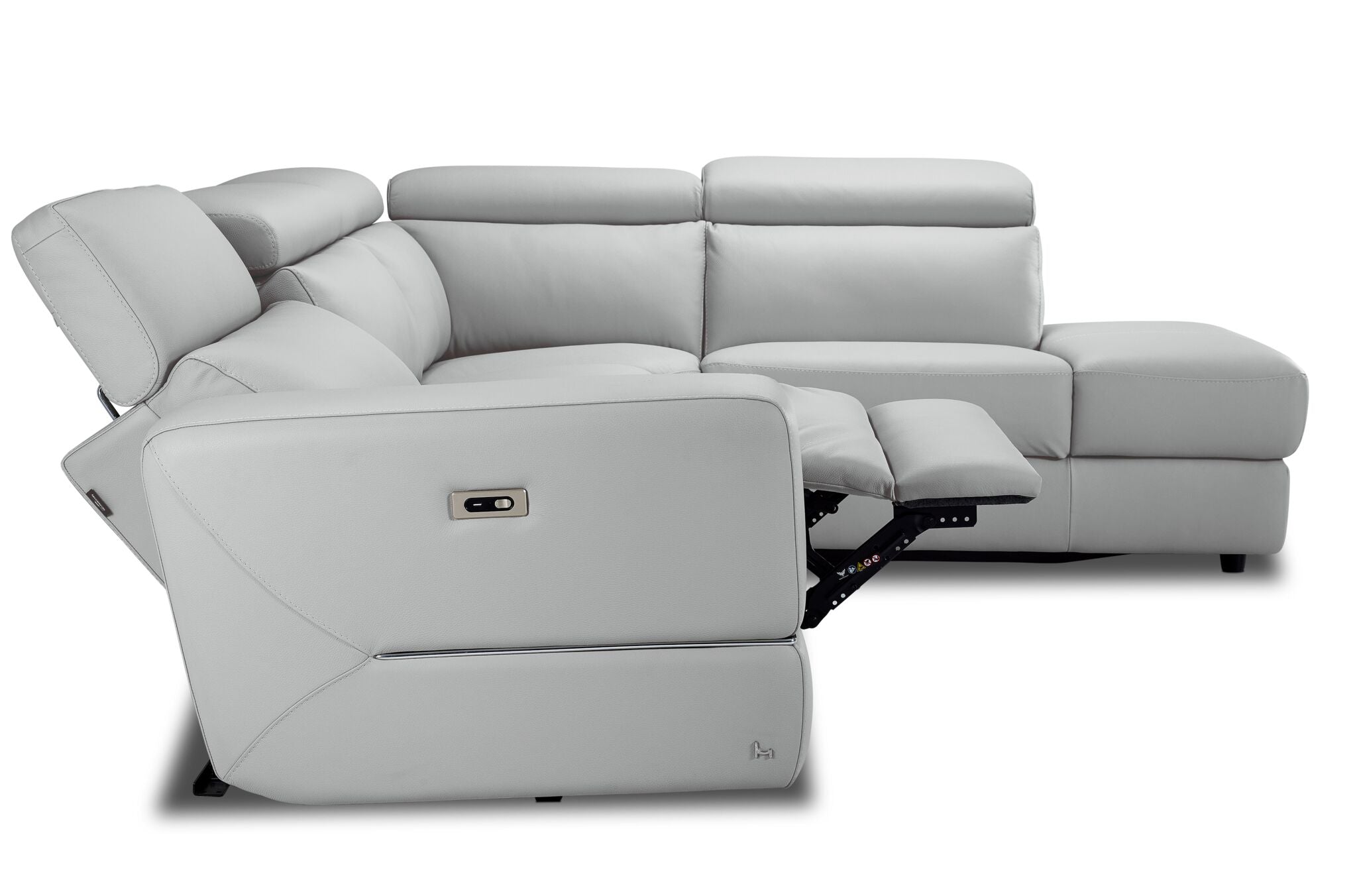 Bianca 3-Piece Power Sectional with Right Facing Chaise - White