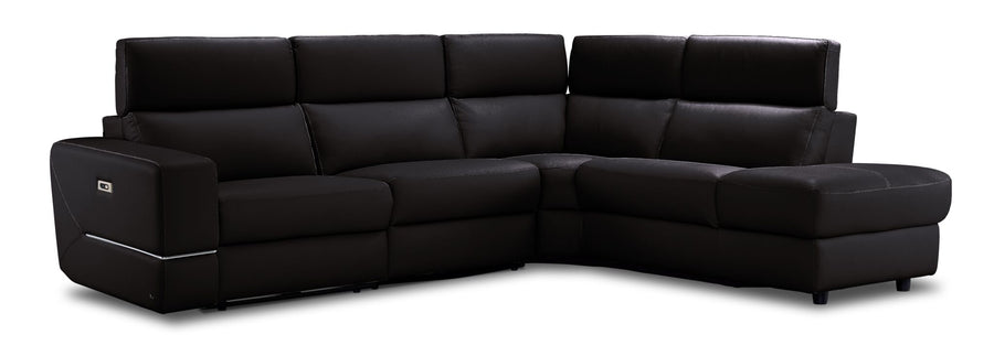 Bianca 3-Piece Power Sectional with Right Facing Chaise - Chocolate