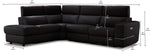 Bianca 3-Piece Power Sectional with Left Facing Chaise - Chocolate
