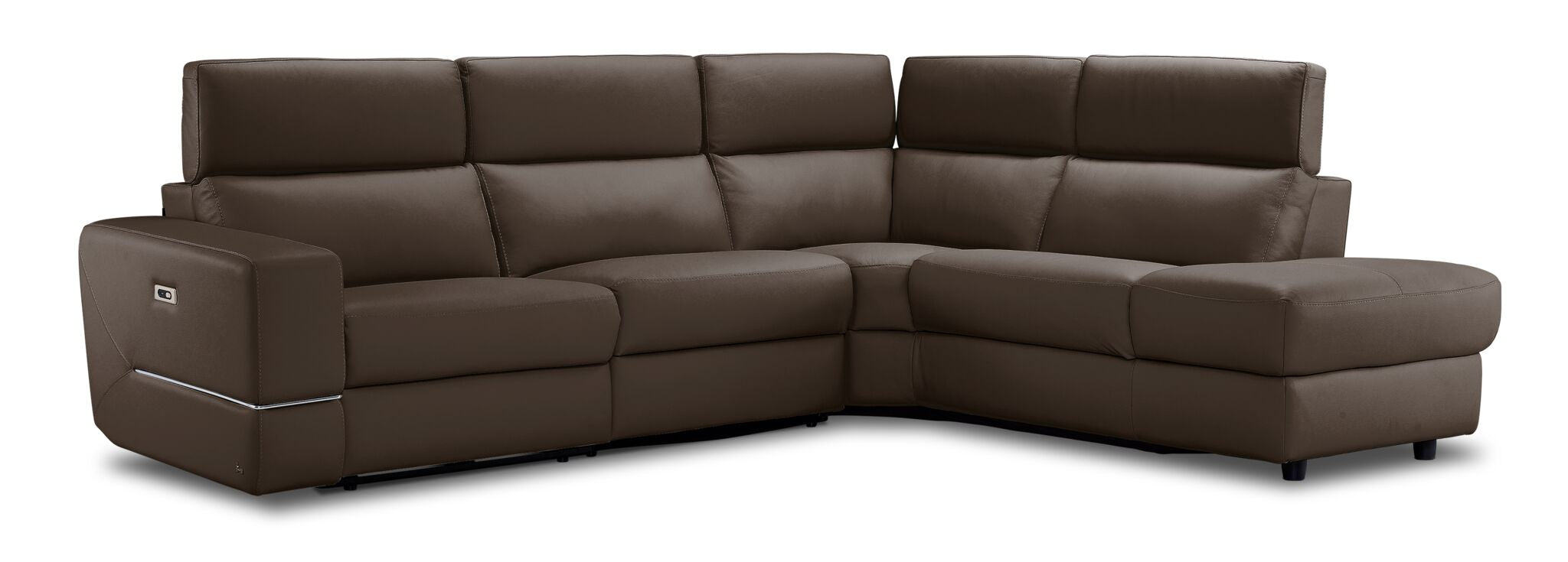 Bianca 3-Piece Power Sectional with Right Facing Chaise - Taupe