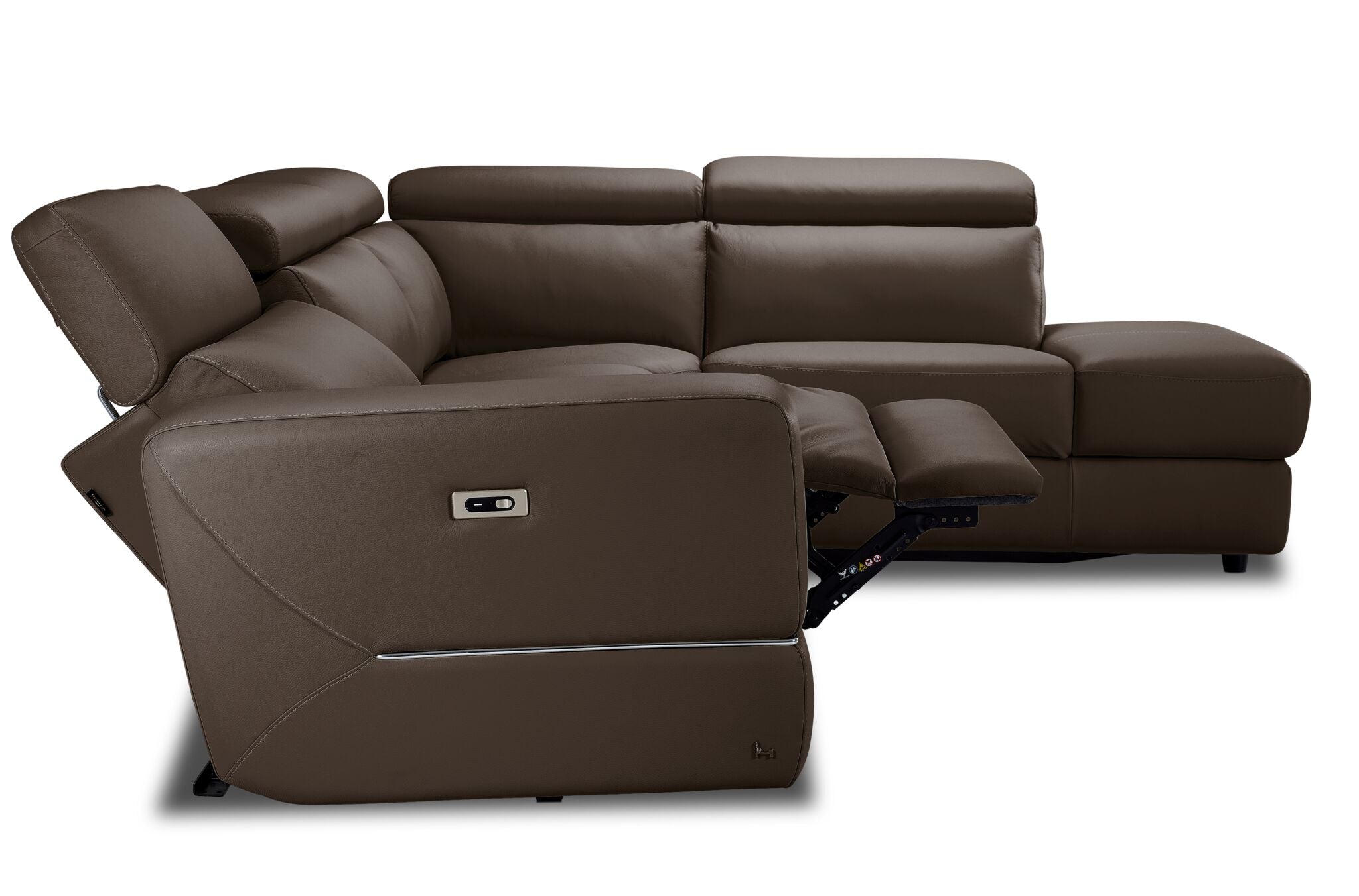 Bianca 3-Piece Power Sectional with Right Facing Chaise - Taupe