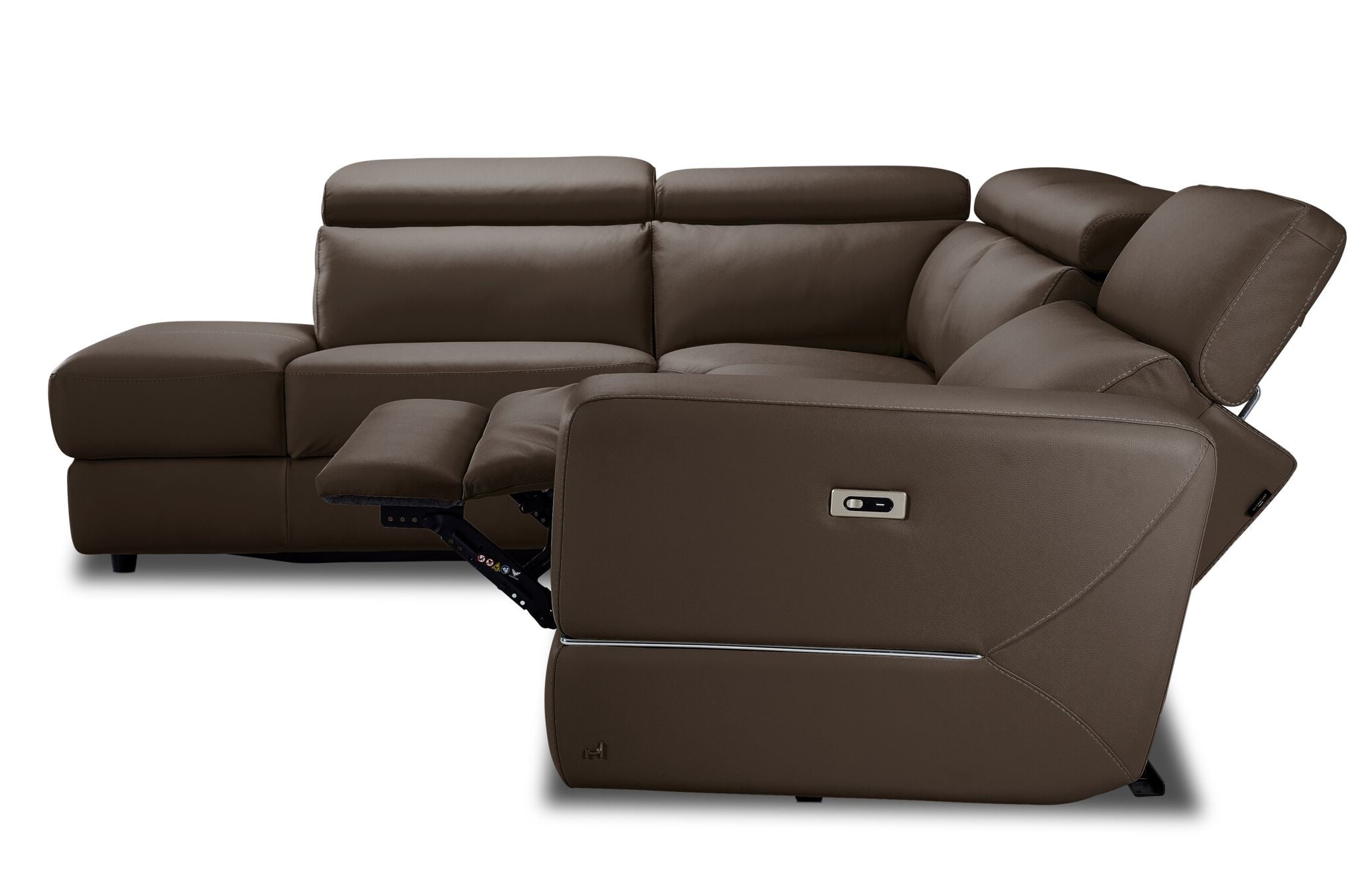 Bianca 3-Piece Power Sectional with Left Facing Chaise - Taupe