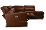 Bianca 3-Piece Power Sectional with Right Facing Chaise - Cognac
