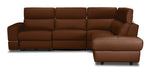 Bianca 3-Piece Power Sectional with Right Facing Chaise - Cognac