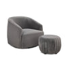 Blaire Ens.Fauteuil d’appoint pivotant et tabouret – gris
