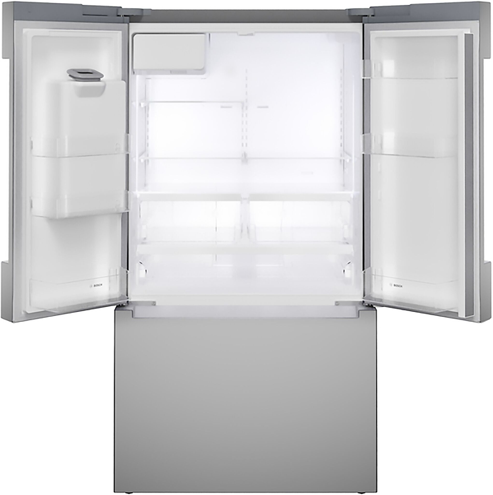 Bosch 100 Series 36" 21.6 Cu. Ft. Fingerprint Resistant Stainless Steel French Door Refrigerator - B36CD10ENS