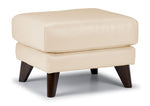 Braylon Leather Ottoman - Bisque
