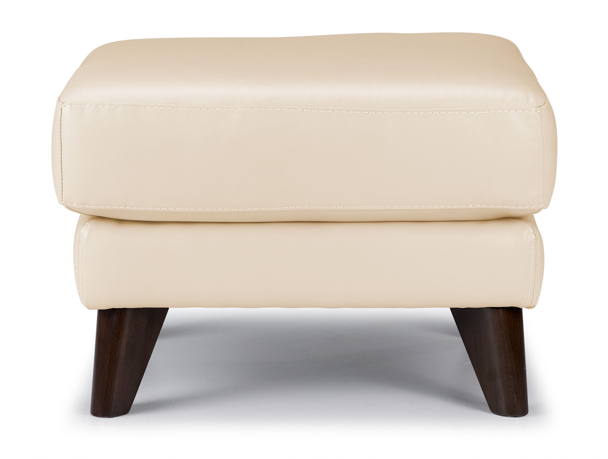 Braylon Leather Ottoman - Bisque
