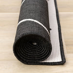 Bristol 6'7" x 9'6" White Black Trellis Reversible Area Rug - White