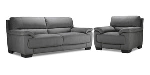 Brody Ens. Sofa et fauteuil - gris foncé