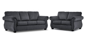 Brooklyn Ens. Sofa et causeuse – gris