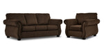 Brooklyn Sofa and Chair Set - Brown