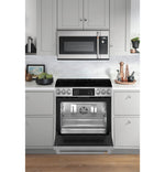 Café Stainless Steel 30" Slide-In Front Control Electric Range with Dynamic Bake (5.7 Cu.ft.) - CRS70XAWCS1