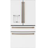 Café 35.75" 22.3 Cu. Ft. Matte White Smart Counter-Depth 4-Door French Door Refrigerator - CXE22DP4PW2