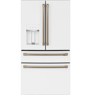 GE Café Matte White Smart Counter-Depth 4-Door French-Door Refrigerator (22.3 Cu.Ft.) - CXE22DP4PW2
