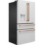 Café 35.75" 22.3 Cu. Ft. Matte White Smart Counter-Depth 4-Door French Door Refrigerator - CXE22DP4PW2