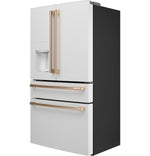 Café 35.75" 22.3 Cu. Ft. Matte White Smart Counter-Depth 4-Door French Door Refrigerator - CXE22DP4PW2