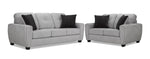 Carolina Sofa and Loveseat Set - Light Grey