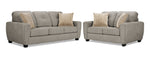 Carolina Sofa and Loveseat Set - Brown