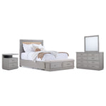 Cascade 6-Piece Queen Storage Bench Bedroom Package - Dovetail Grey