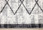 Ashwood 5'3" x 7'7" Distressed Lattice Area Rug - Grey, Black, White