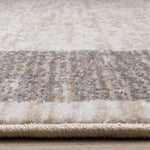 Earthly Essence 6'7" x 9'10" Distressed Border Area Rug - Taupe