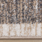 Earthly Essence 6'7" x 9'10" Distressed Border Area Rug - Taupe