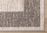 Earthly Essence 6'7" x 9'10" Distressed Border Area Rug - Taupe