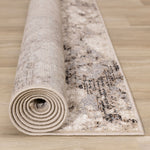 Natural Granite 6'7" x 9'10" Etched Stone Plush Area Rug - Beige
