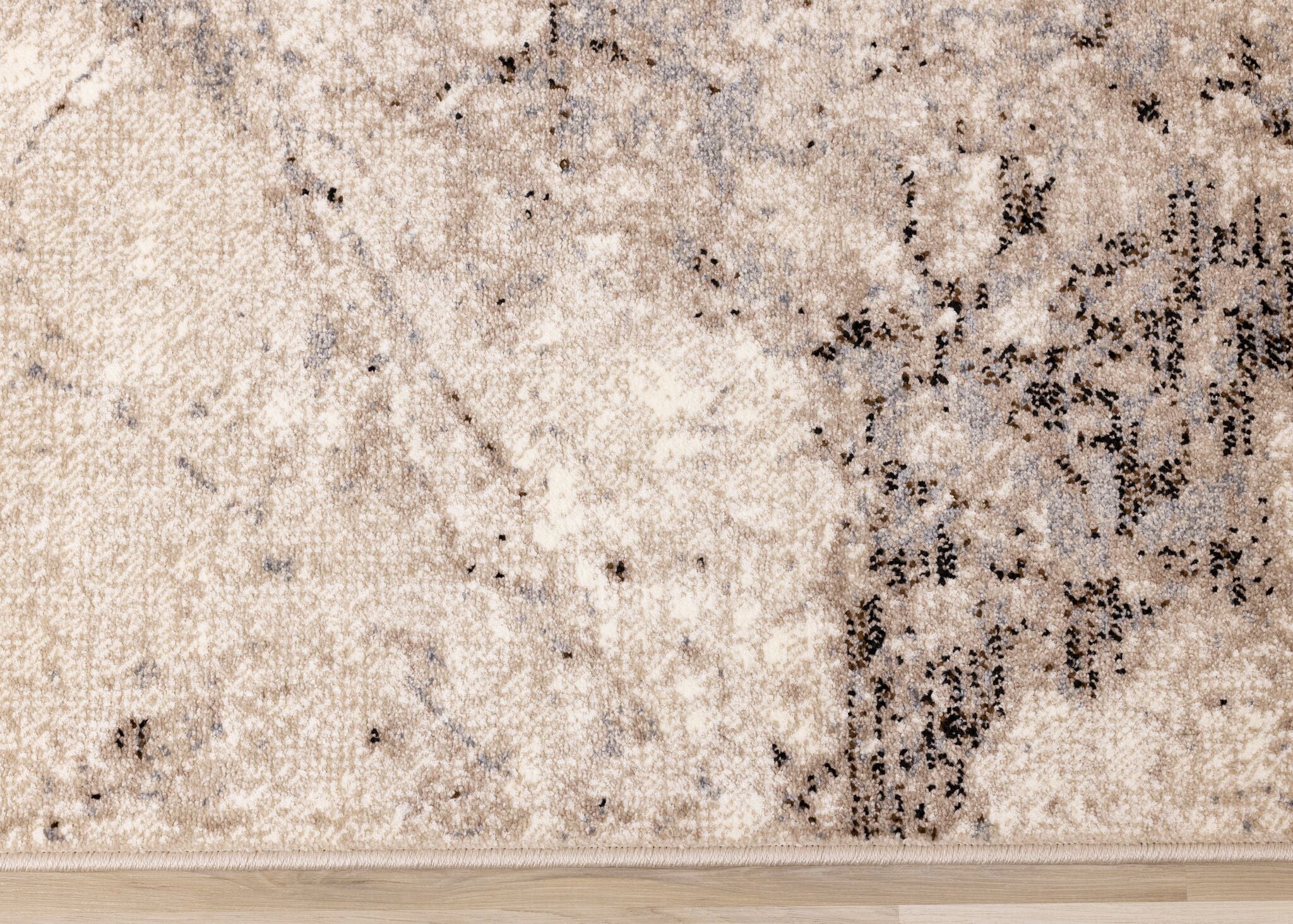 Natural Granite 6'7" x 9'10" Etched Stone Plush Area Rug - Beige