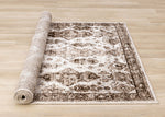 Antique Charm 6'7" x 9'6" Distressed Classic Area Rug - Brown, Grey, White