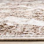 Antique Charm 6'7" x 9'6" Distressed Classic Area Rug - Brown, Grey, White