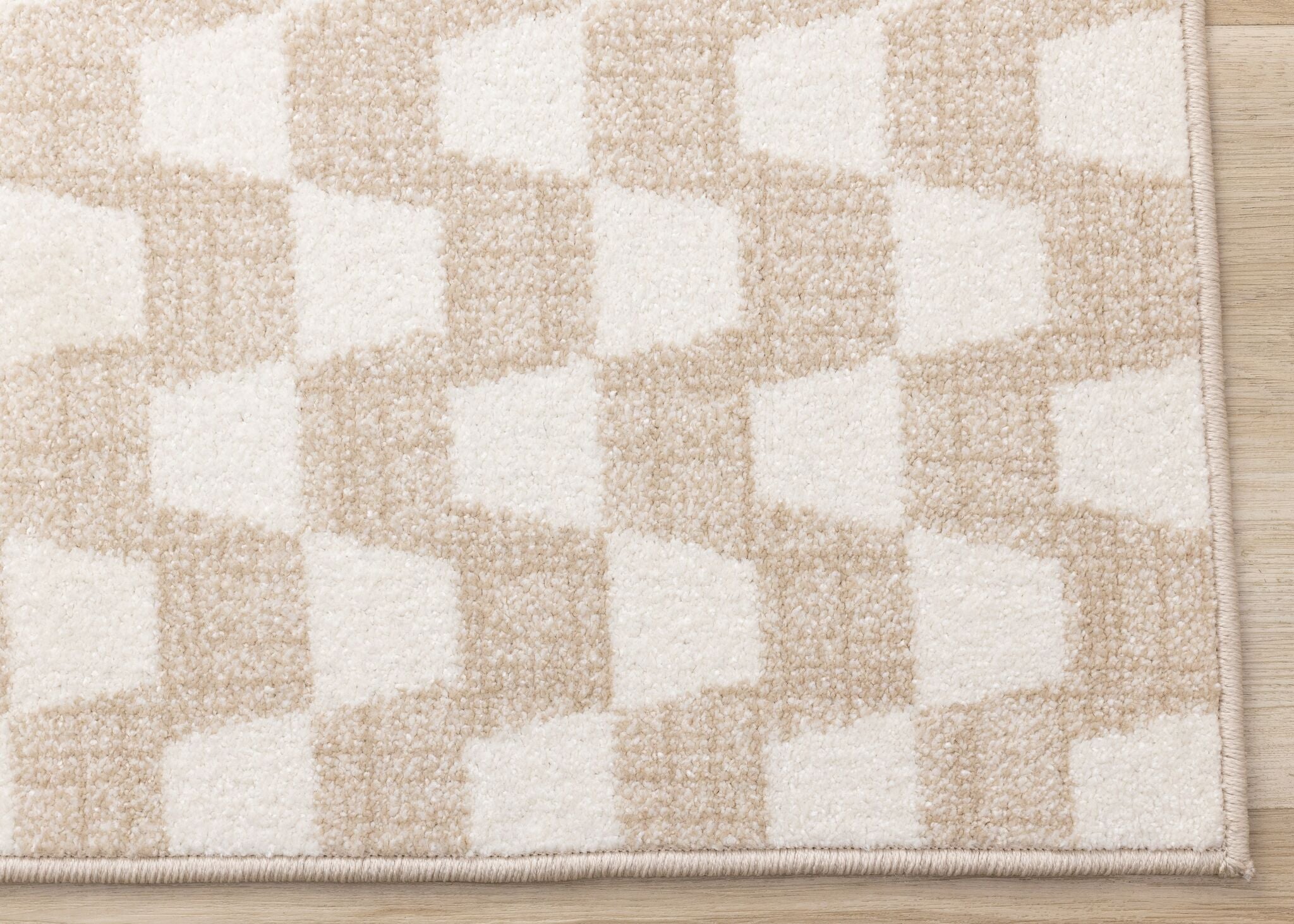 Gentle Wave 5'3" x 7'7" Wavy Line Area Rug - Beige, Cream