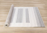 Nordic Stripes 5'3" x 7'7" Striped Lines Area Rug - Grey