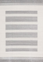 Nordic Stripes 5'3" x 7'7" Striped Lines Area Rug - Grey