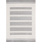 Nordic Stripes 6'7" x 9'10" Striped Lines Area Rug - Grey
