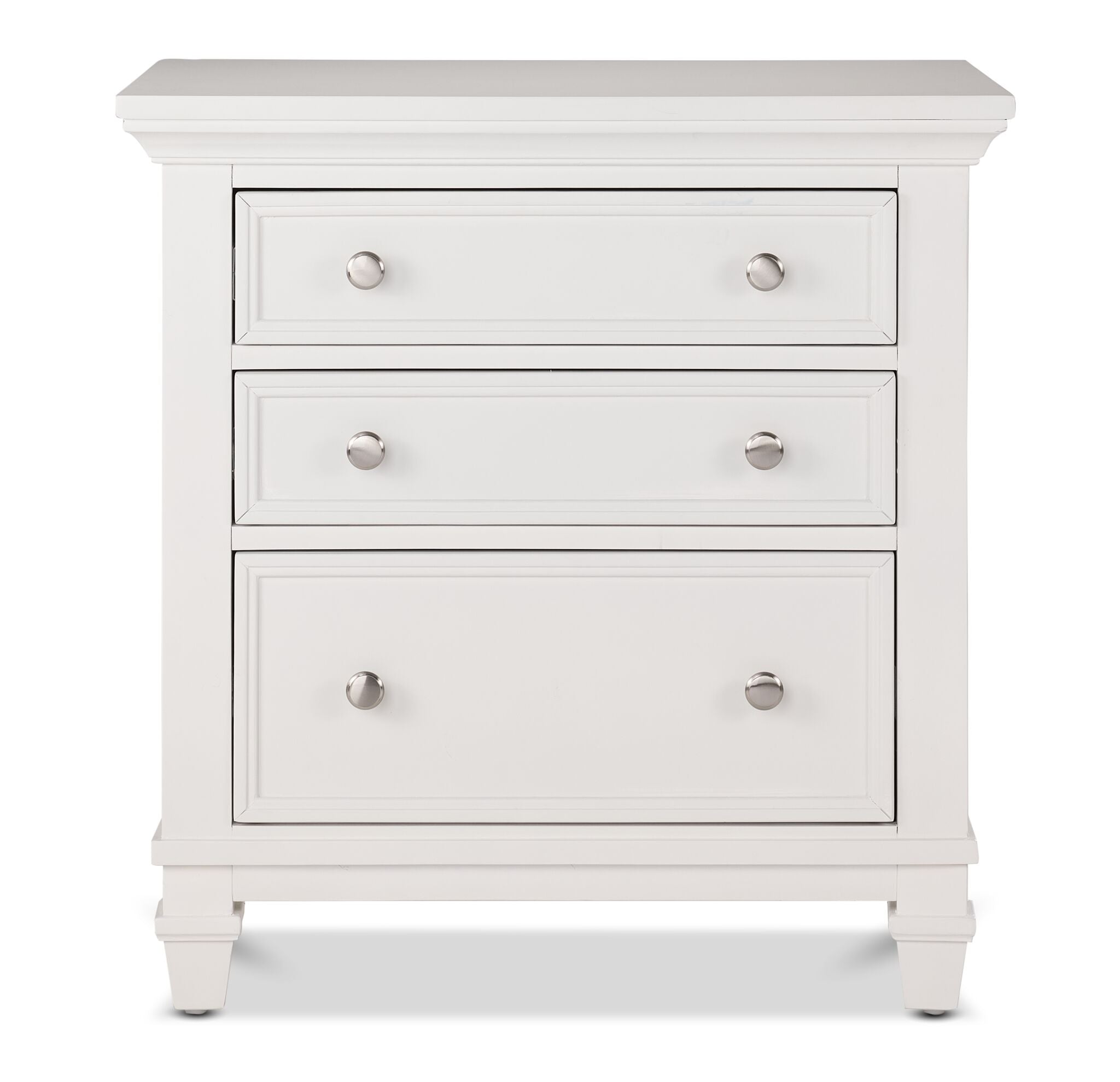 Charleston Night Table - Dove White