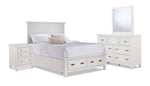 Charleston 6 - Piece King Storage Bedroom Package - Dove White