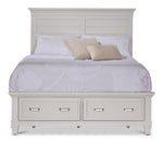 Charleston 3 - Piece Queen Storage Bed - Dove White