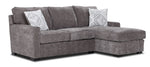 Charlotte 2-Piece Sectional with Right-Facing Chaise - Pewter