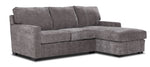 Charlotte 2-Piece Sectional with Right-Facing Chaise - Pewter