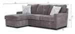 Charlotte 2-Piece Sectional with Left-Facing Chaise - Pewter