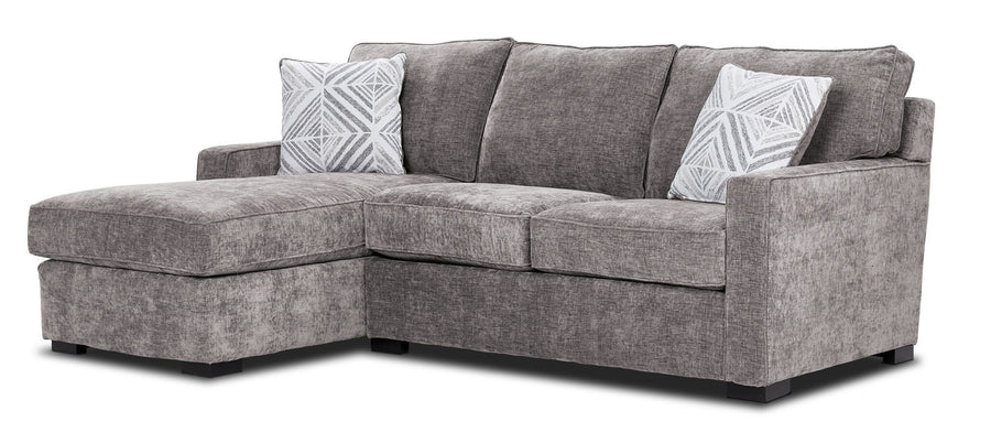 Charlotte 2-Piece Sectional with Left-Facing Chaise - Smoke