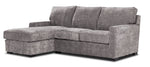 Charlotte 2-Piece Sectional with Left-Facing Chaise - Smoke