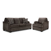 Charmaine Ens. Sofa et fauteuil - brun