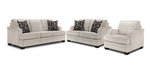 Charmaine Sofa, Loveseat and Chair Set - Pearl