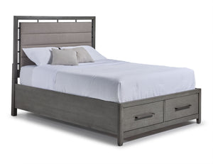 Chelsea Lit grand avec rangement 3 mcx - gris