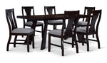 Chestnut Ridge 7- Piece Dining Set - Dark Brown, Beige