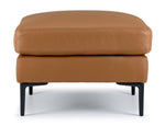Chito Leather Ottoman - Saddle